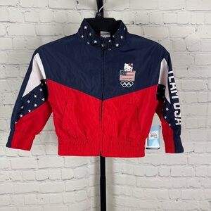 Hello Kitty Team USA Lightweight Windbreaker Jacket Size 4/5